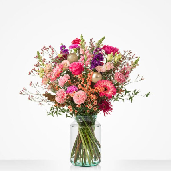 bloemrijke kerst boeket