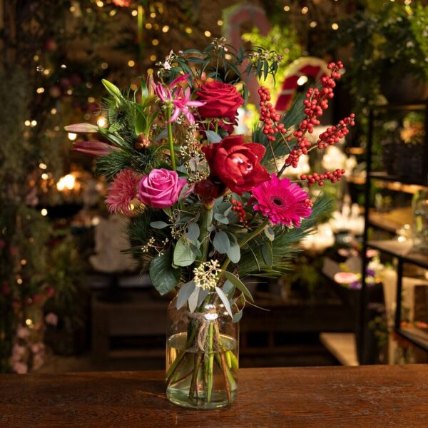 fijne feestdagen bloemen